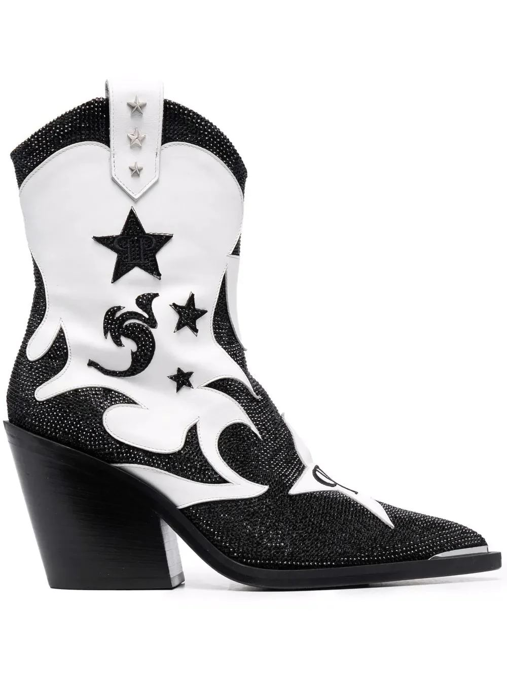 strass mid-heel cowboy boots - 1