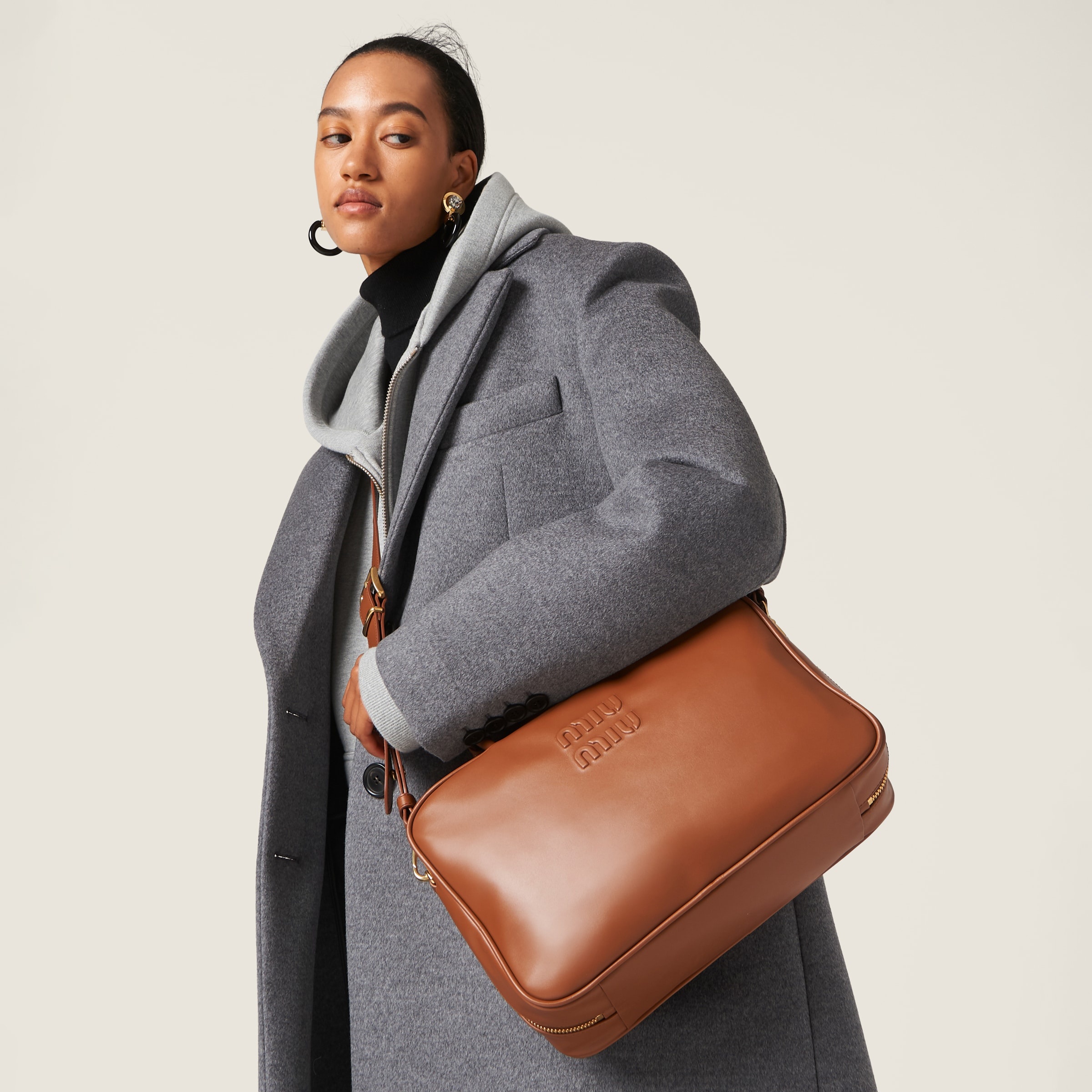 Single-breasted velour coat - 4