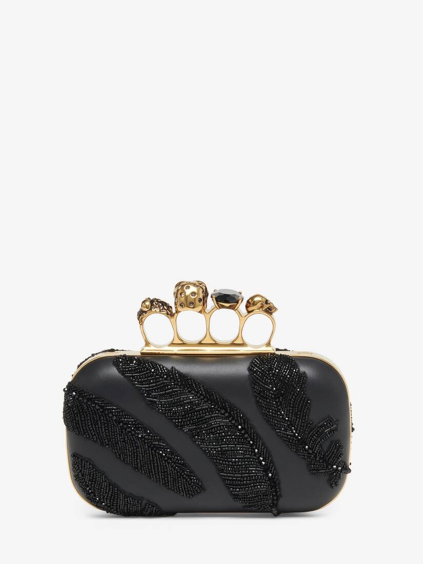Women's Knuckle Clutch in Black - 3