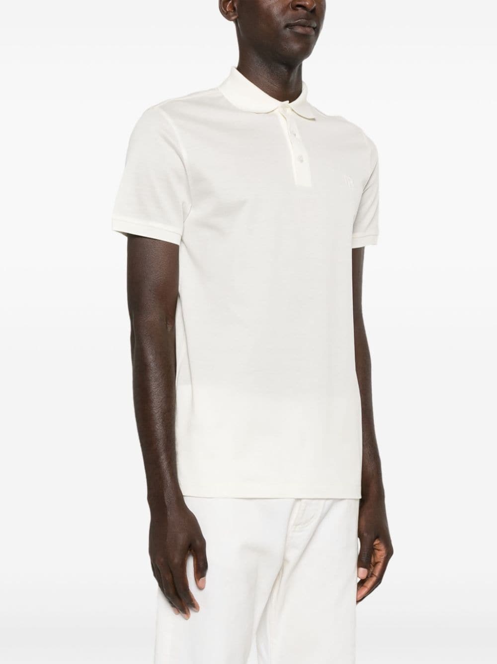 logo-embroidered piquÃ© polo shirt - 3