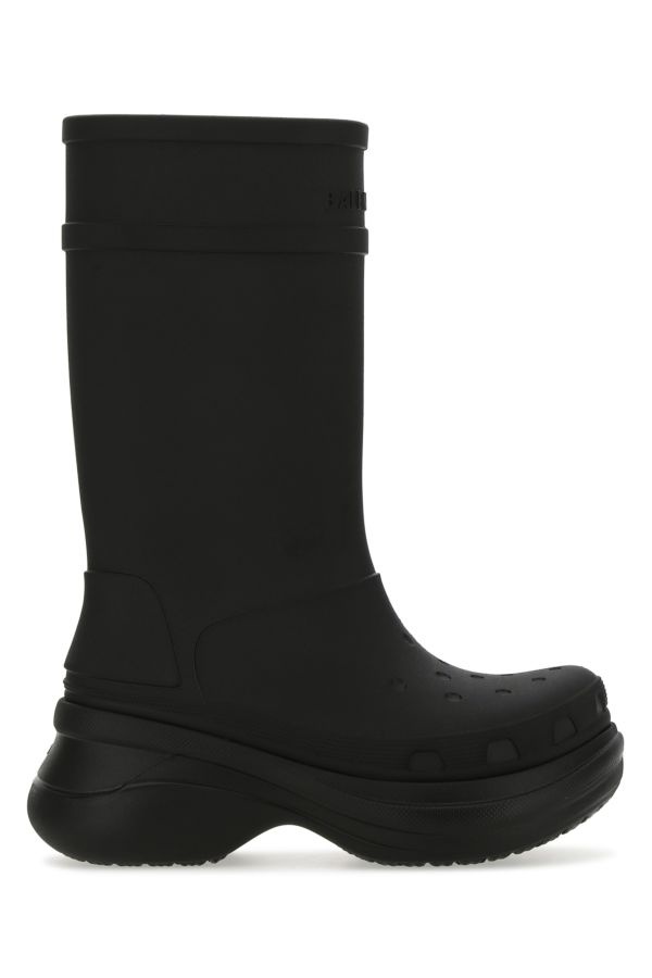 Black rubber Crocs boots - 1