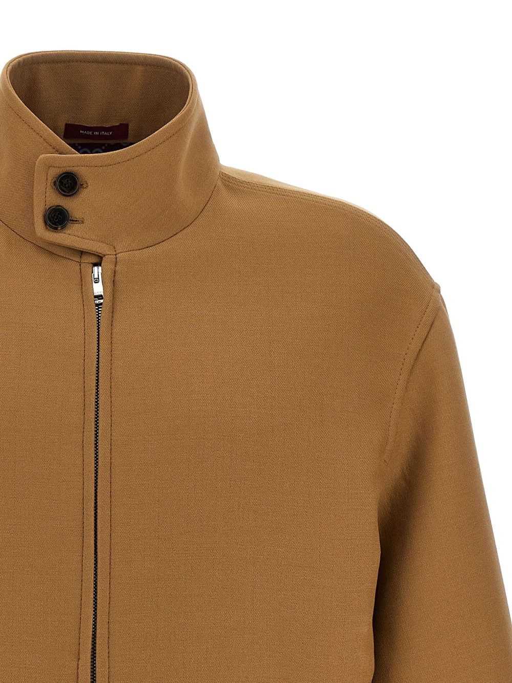 ribbed-knit high-neck jacket - 3
