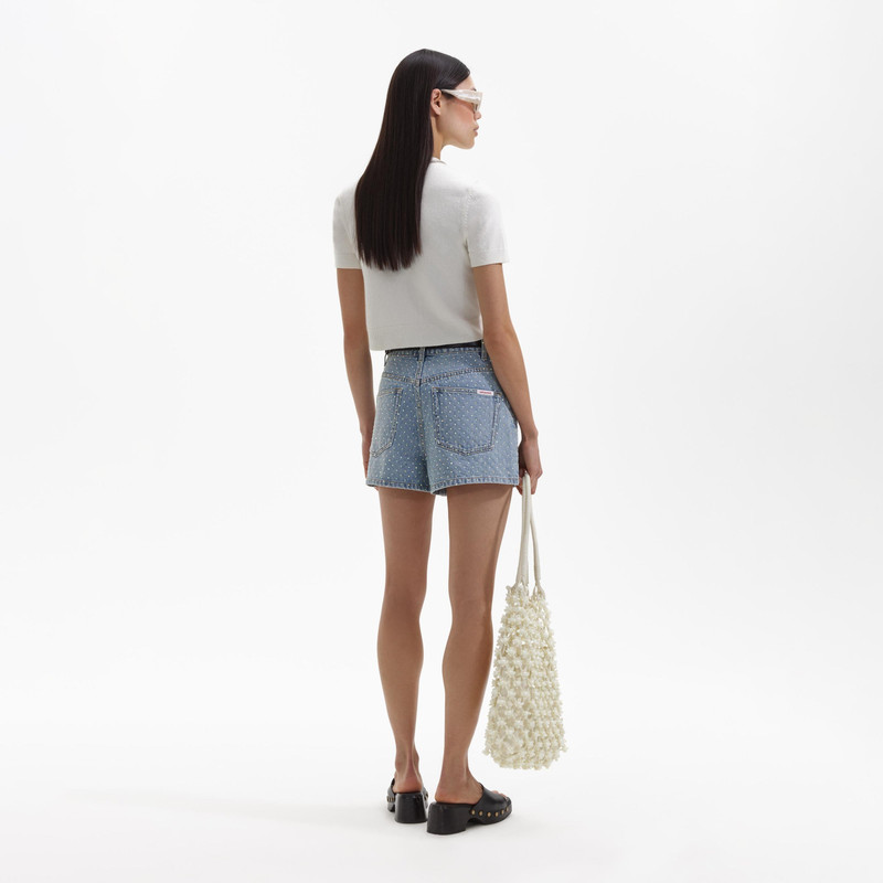 self-portrait Cream Cashmere Blend Cardigan outlook