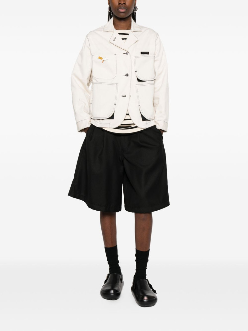 Song for the Mute Art patch-pocket topstitch jacket outlook