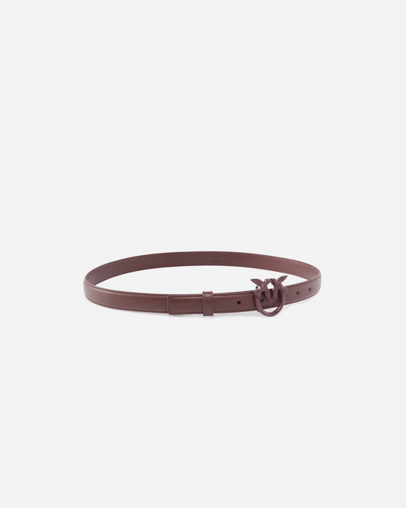 PINKO THIN COLOUR-BLOCK LOVE BIRDS LEATHER BELT 2CM outlook