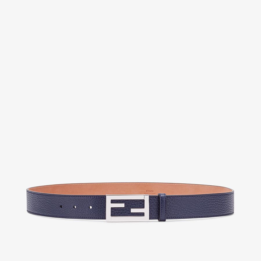 Blue leather belt - 1