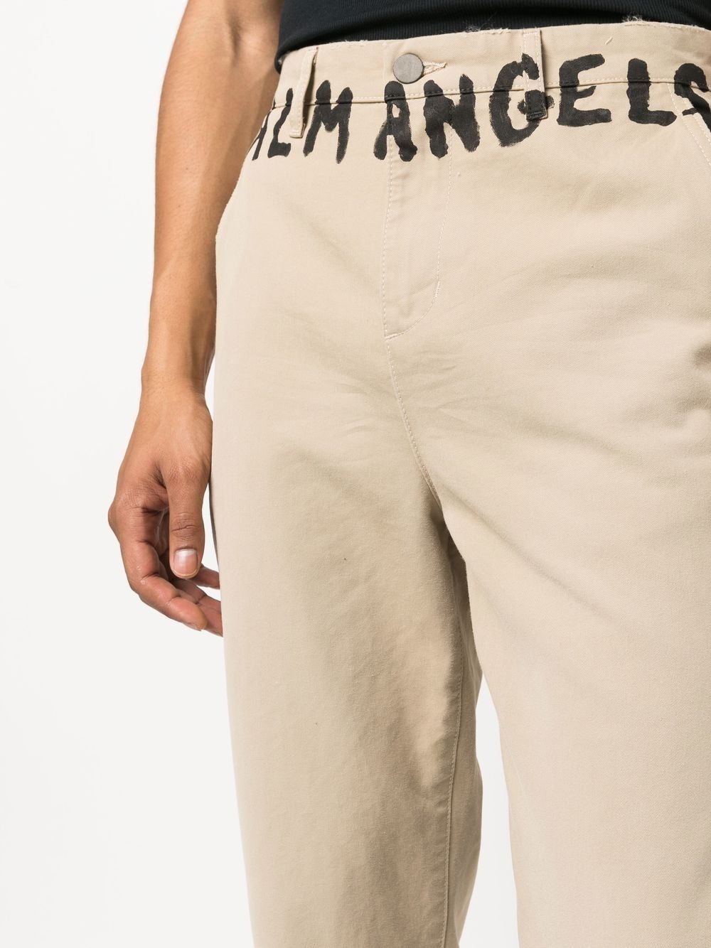 logo-print chino trousers - 5