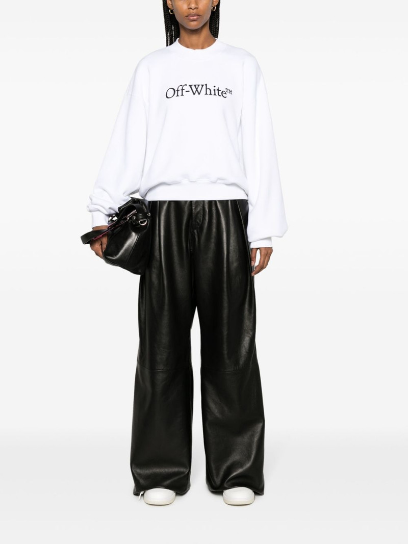 Off-White Bookish logo-print cotton sweatshirt outlook
