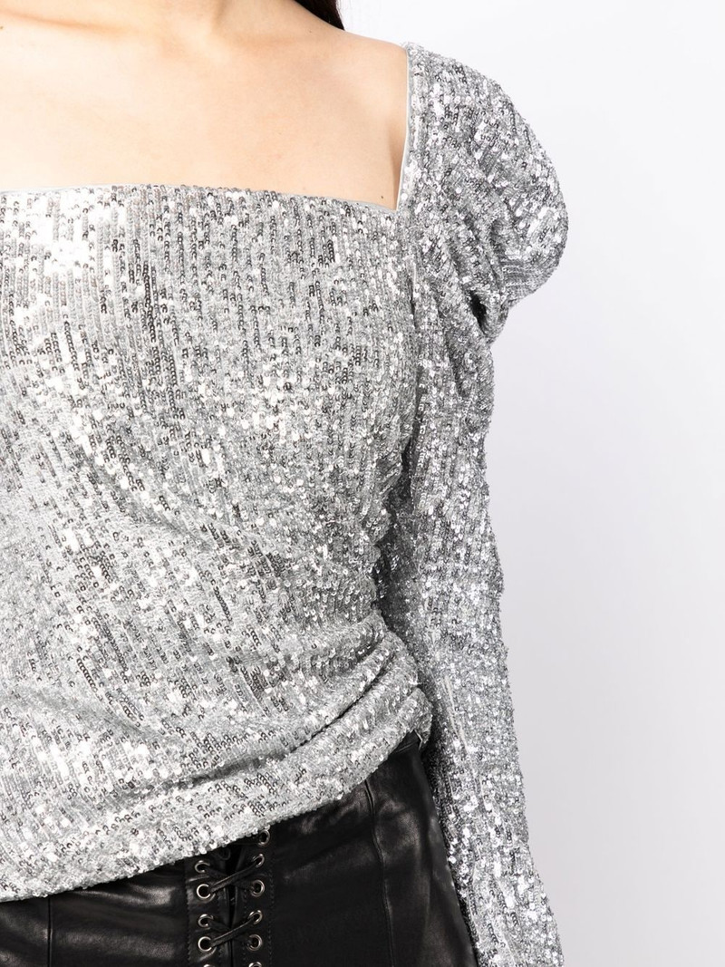 Allura Hammered sequin-embellished blouse 5