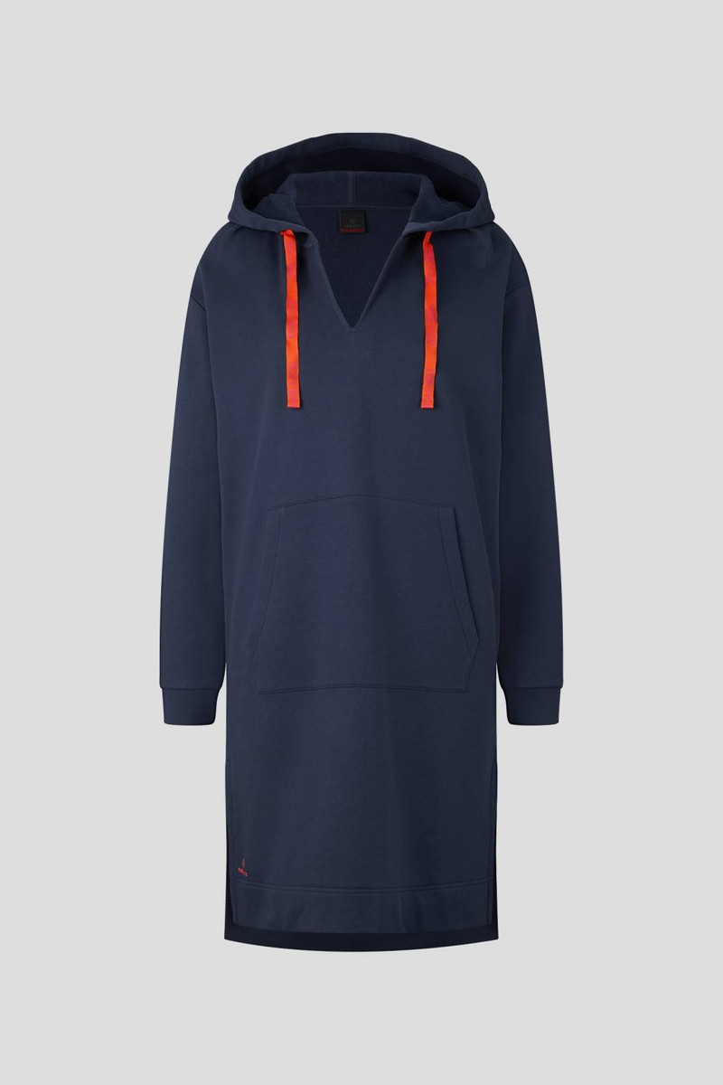 VELLA SWEATWEAR DRESS IN NAVY BLUE 1