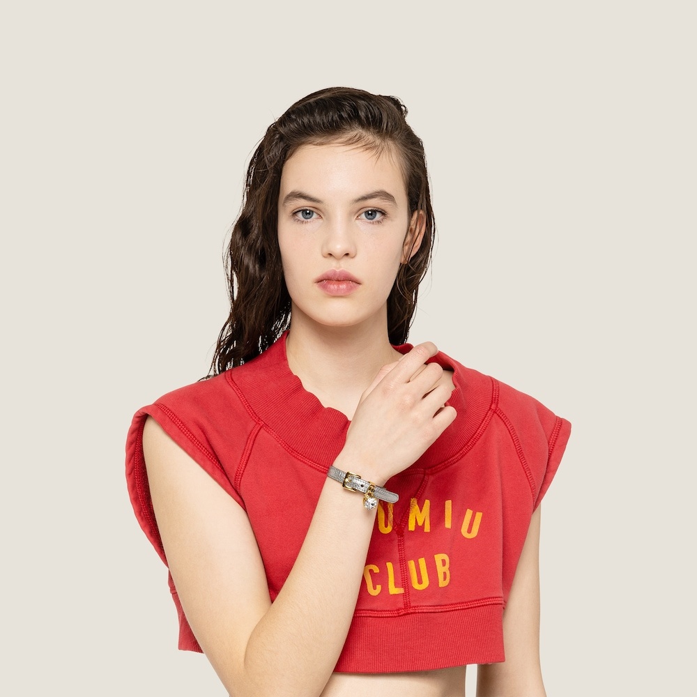Madras leather bracelet - 2