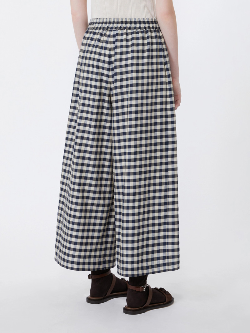 DONARE Cotton and ramie Batavia trousers - NAVY 4
