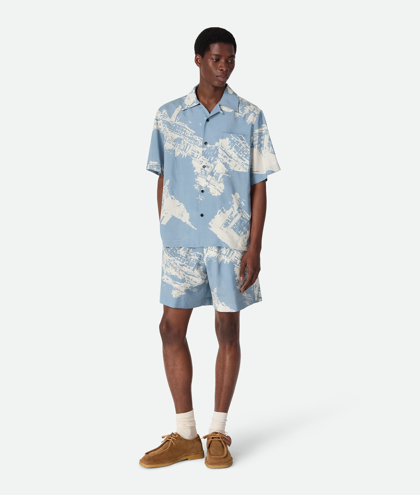 Italian Postcard Silk Shirt - 4