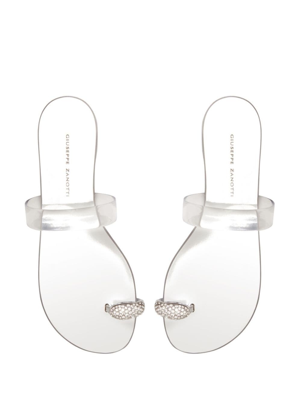 Ring Ghost metallic-finish flat sandals - 8