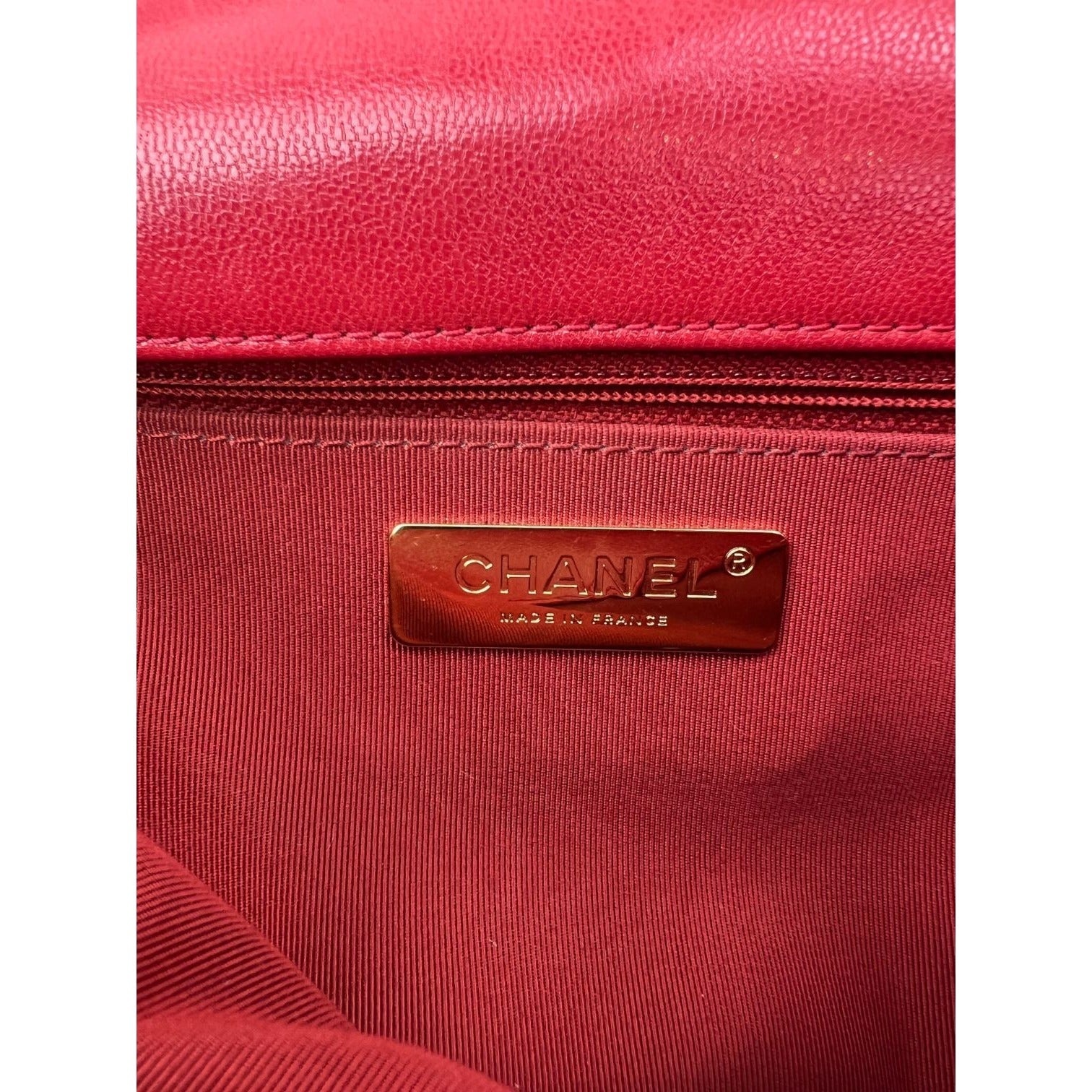 Chanel 19 Large Quilted Goatskin Silver and Gold Red Flap Bag - 9