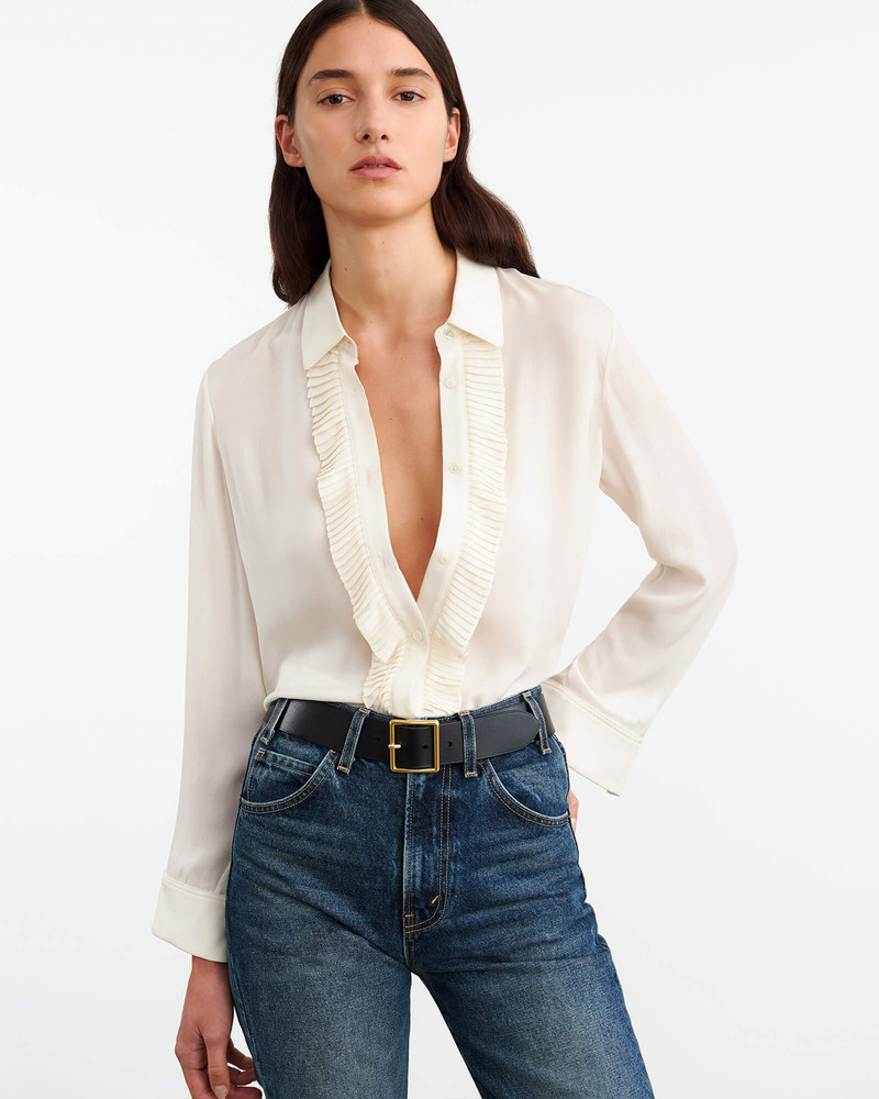 NILI LOTAN DANIKA SILK SHIRT outlook
