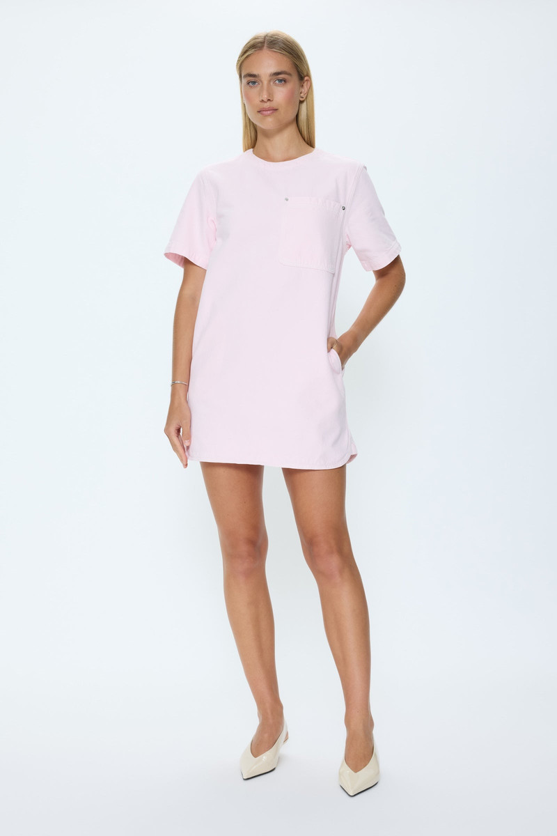 REMI DENIM DRESS - BLUSH 1