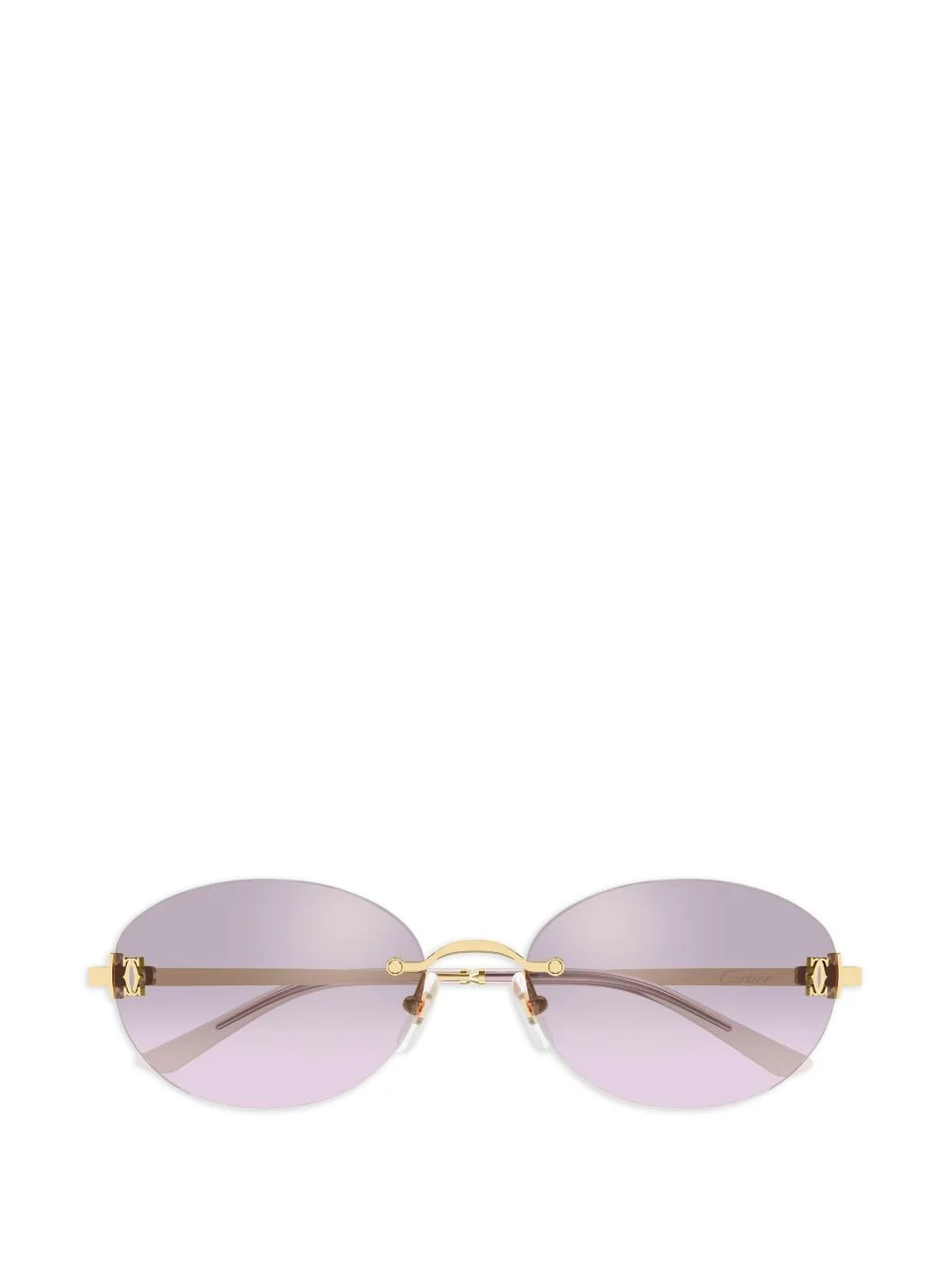 oval rimless sunglasses - 1