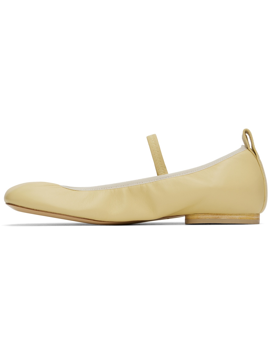 Yellow Square Flat Ballerina Flats - 3