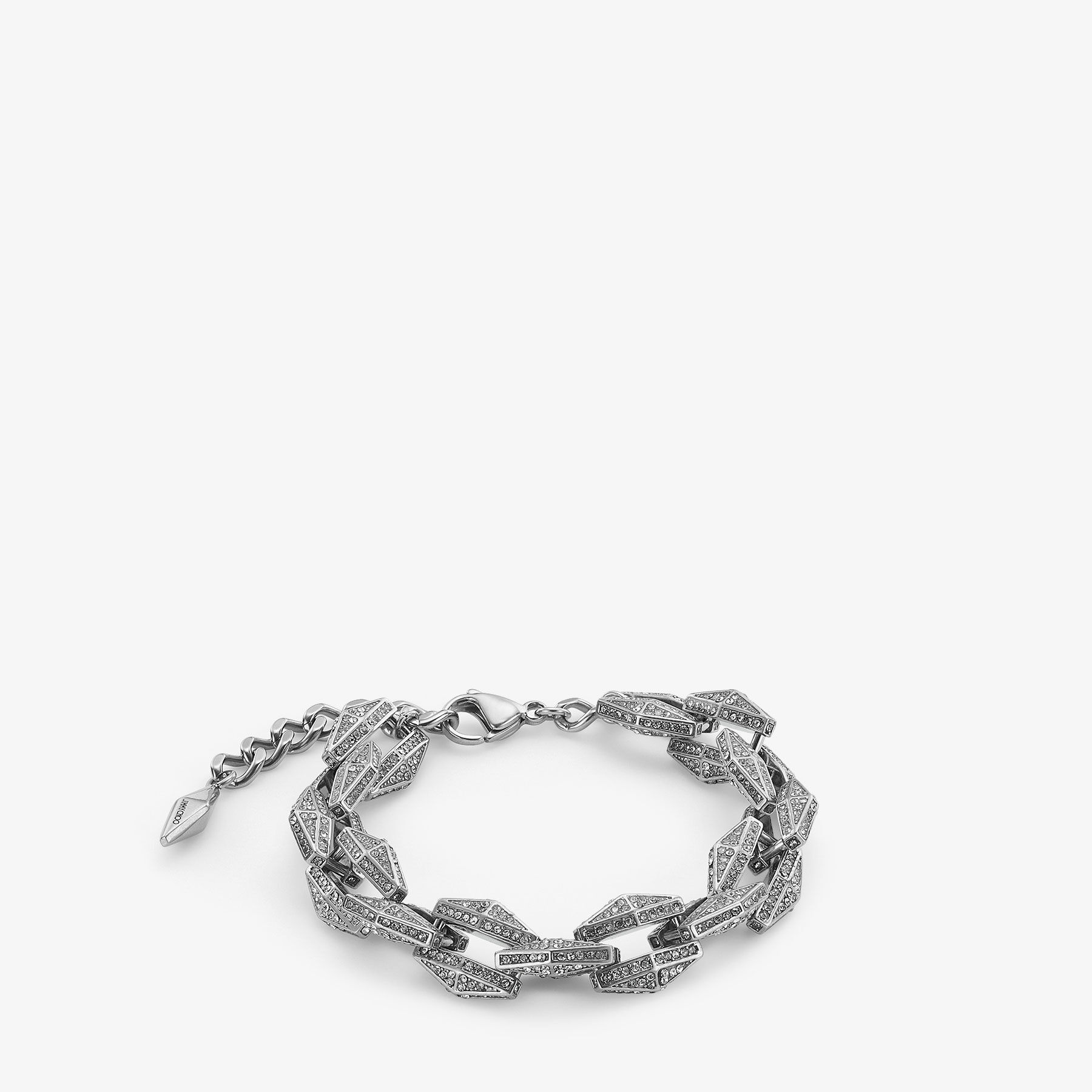 Diamond Chain Bracelet
Silver-Finish Chain Bracelet with Pave Crystals - 2