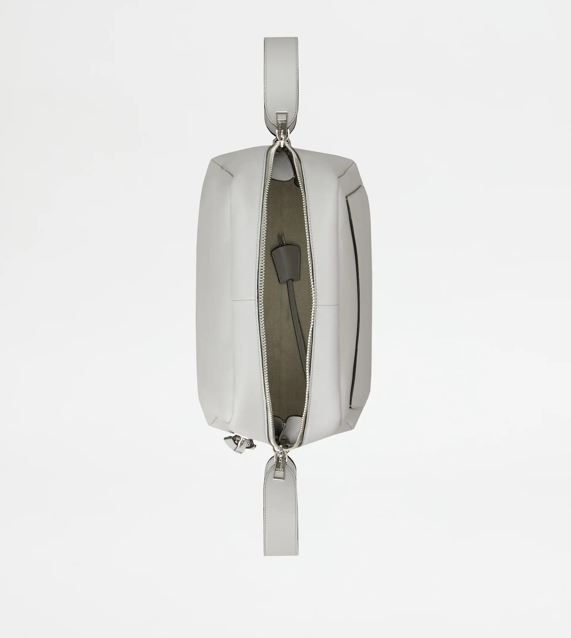 TOD'S DARSENA POUCH BAG IN LEATHER MEDIUM - GREY - 7