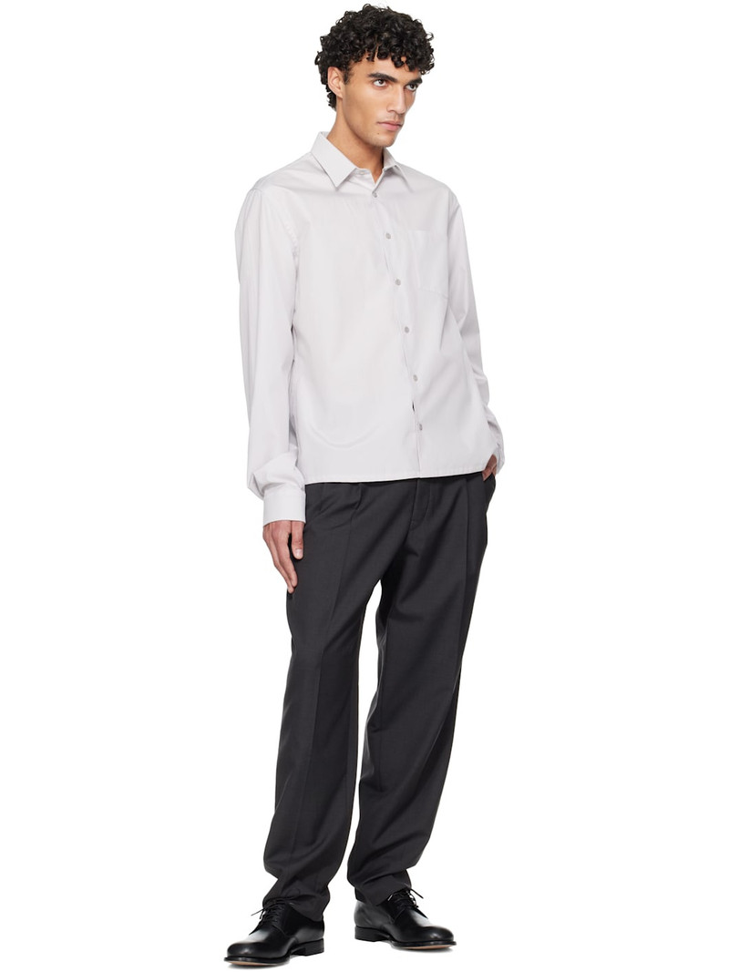 RIER Gray Popeline Shirt outlook
