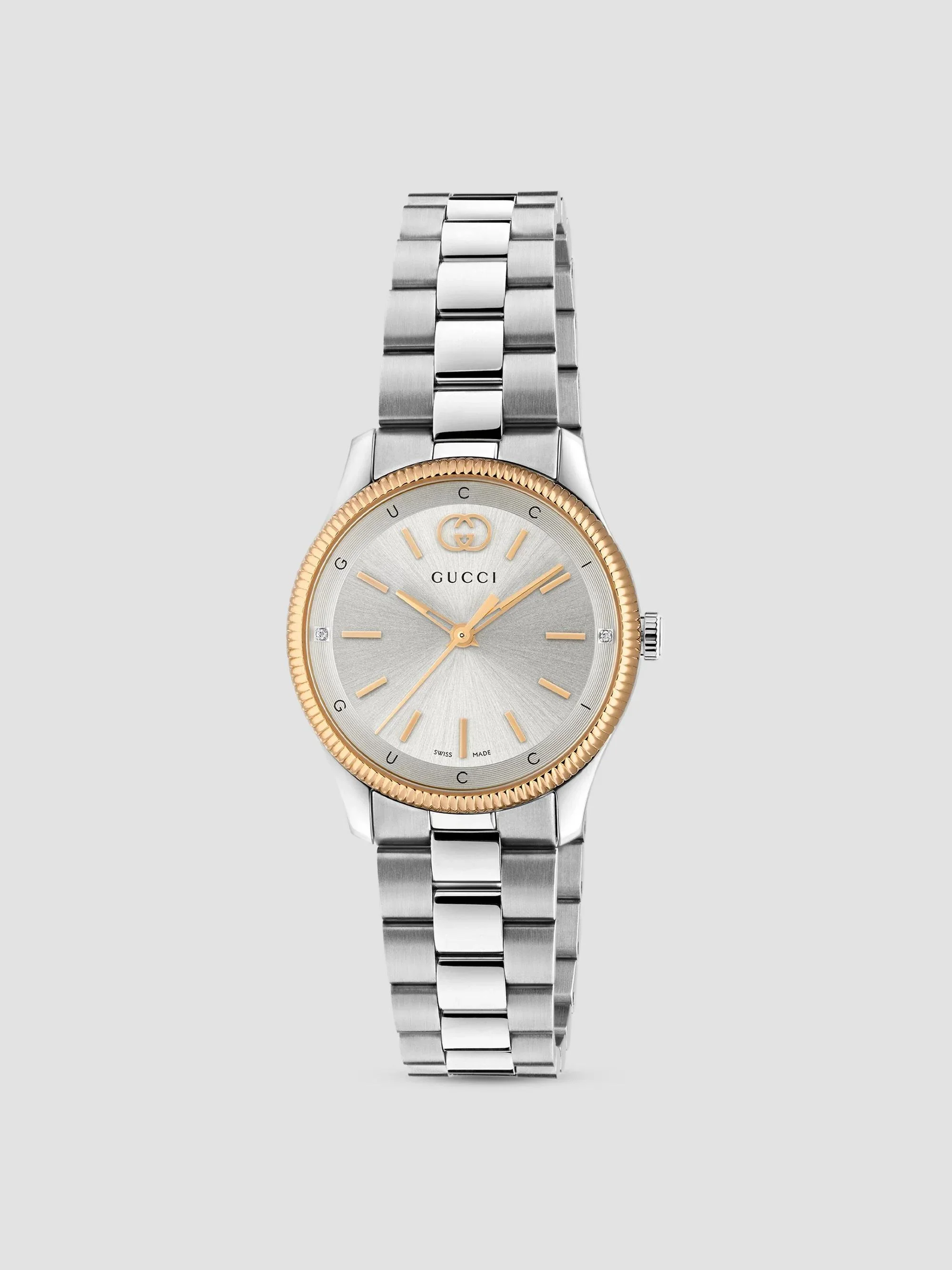 Women's G-Timeless Two-Tone Stainless Steel & 0.008 TCW Diamond Bracelet Watch/29MM - Steel - 1