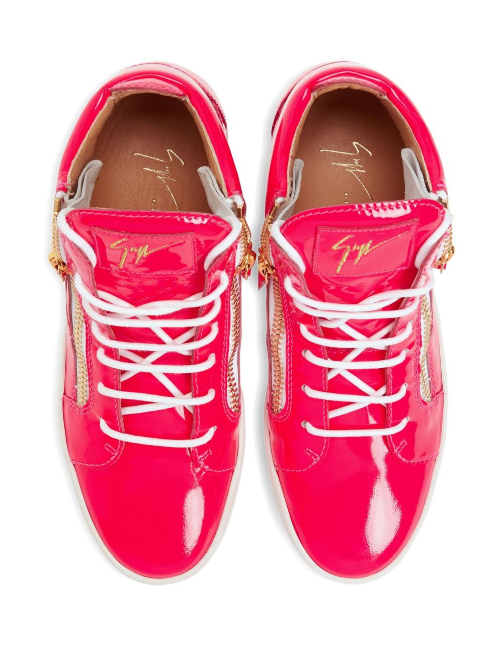Kriss zip-fastening patent leather sneakers - 4