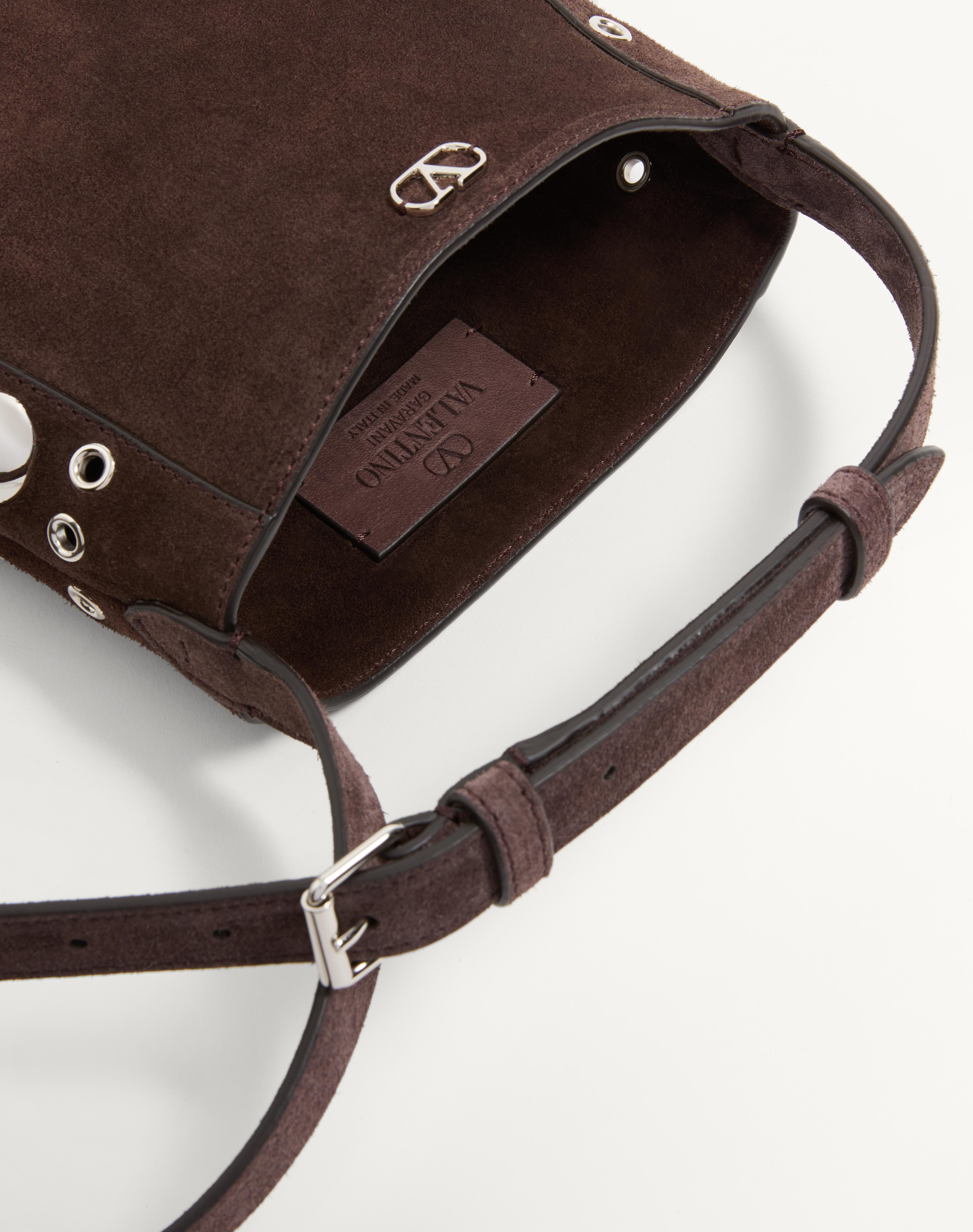 VALENTINO GARAVANI NELLCÔTE SMALL SHOULDER BAG IN SUEDE WITH FRINGES - 6