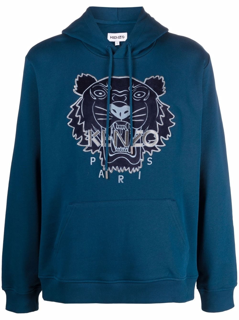 embroidered-Tiger pullover hoodie - 1