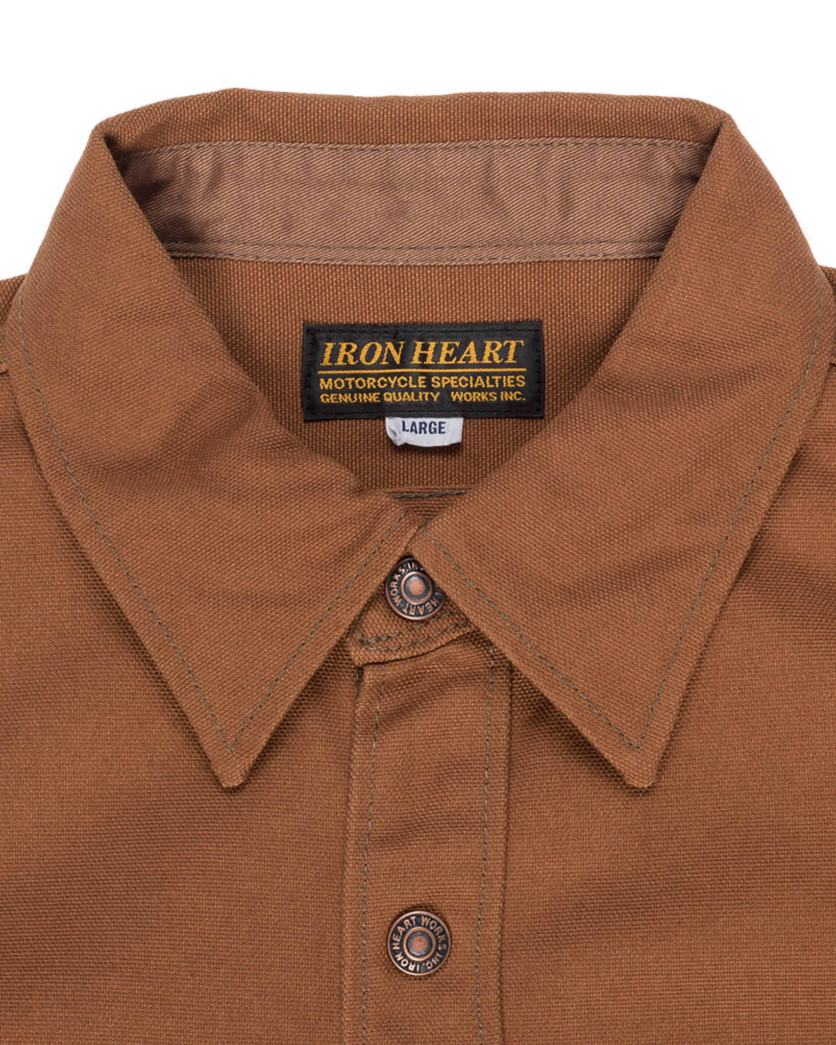 IHSH-189-BRN 17oz Duck CPO Work Shirt - "The UnTucked" - Brown - 7