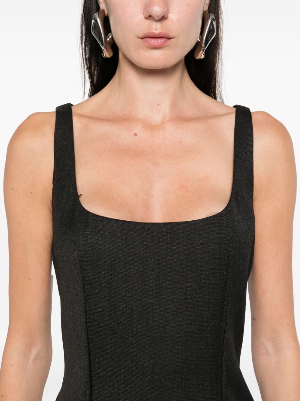 virgin wool midi dress - 5