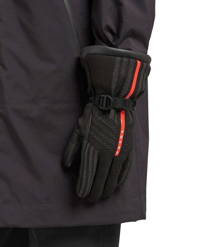 Prada GORE-TEX, leather and knit ski gloves outlook