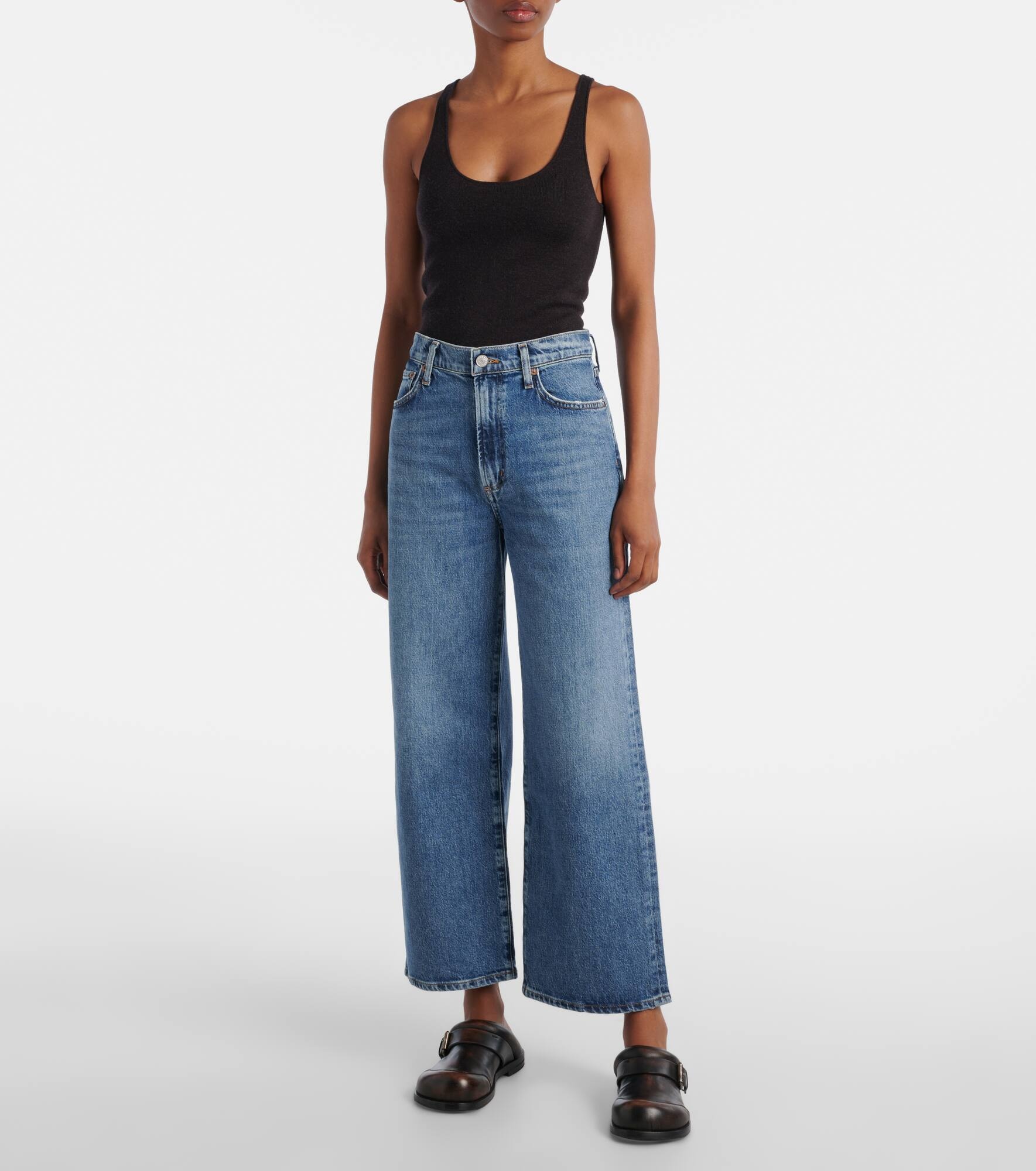 Harper Crop mid-rise wide-leg jeans - 7