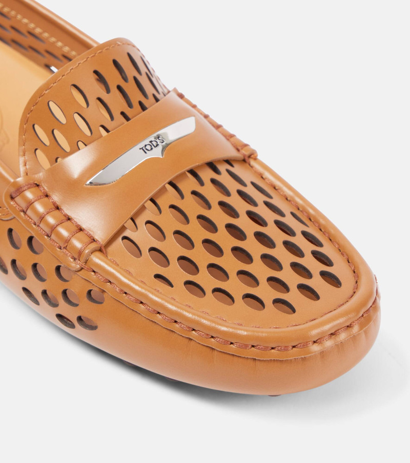 Gommino perforated leather driving shoes 5