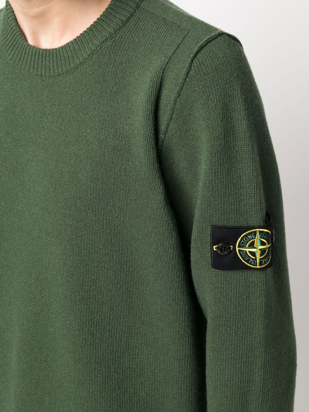 logo-patch long-sleeve jumper - 5