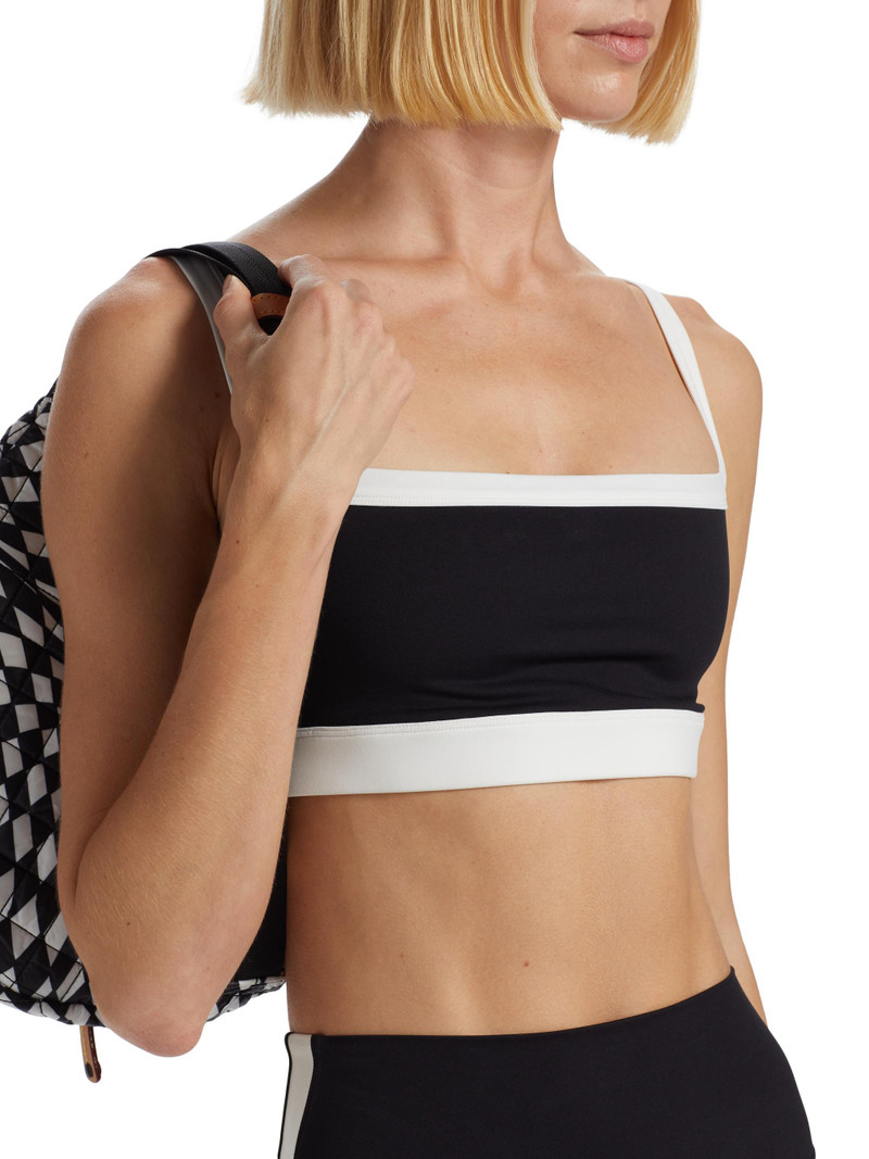 Women's Monah Rigor Sports Bra - Black White 6