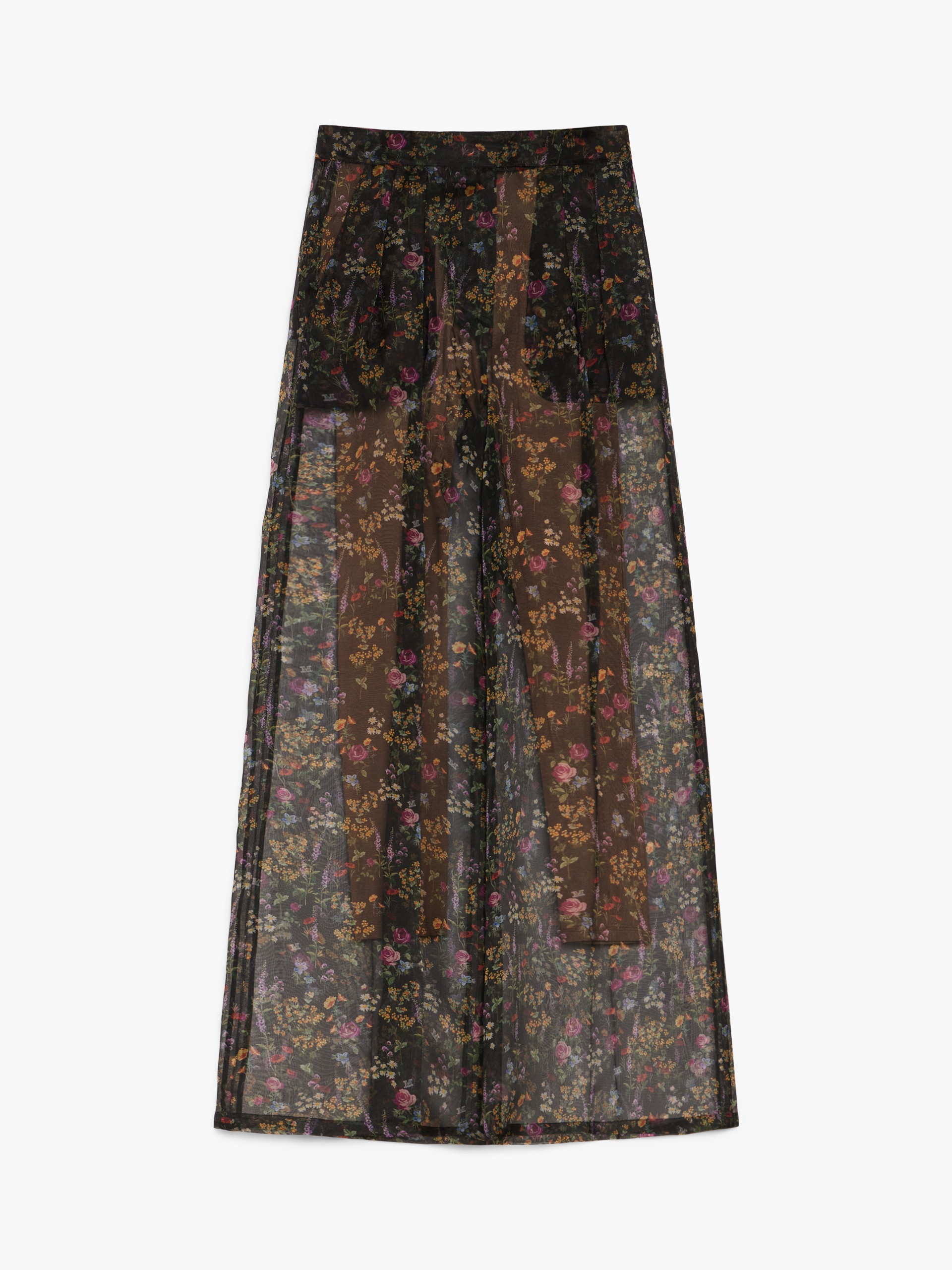 Max Mara PAREO Wide leg trousers in printed organza