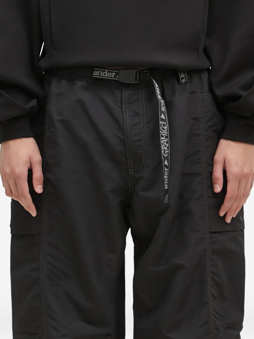 side-zip cargo trousers - 5