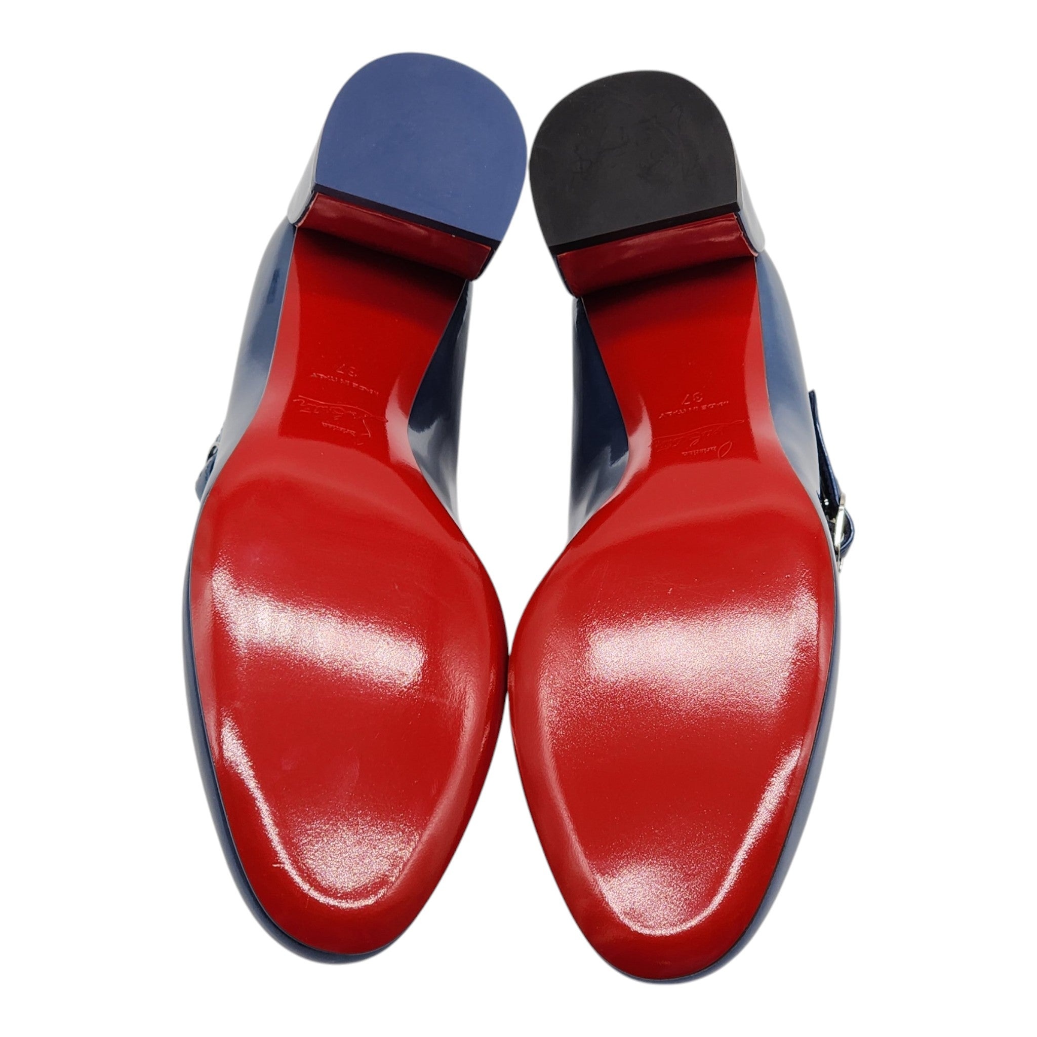 Christian Louboutin Miss Jane Pumps 55mm - Leather - Blue - 37 - 6