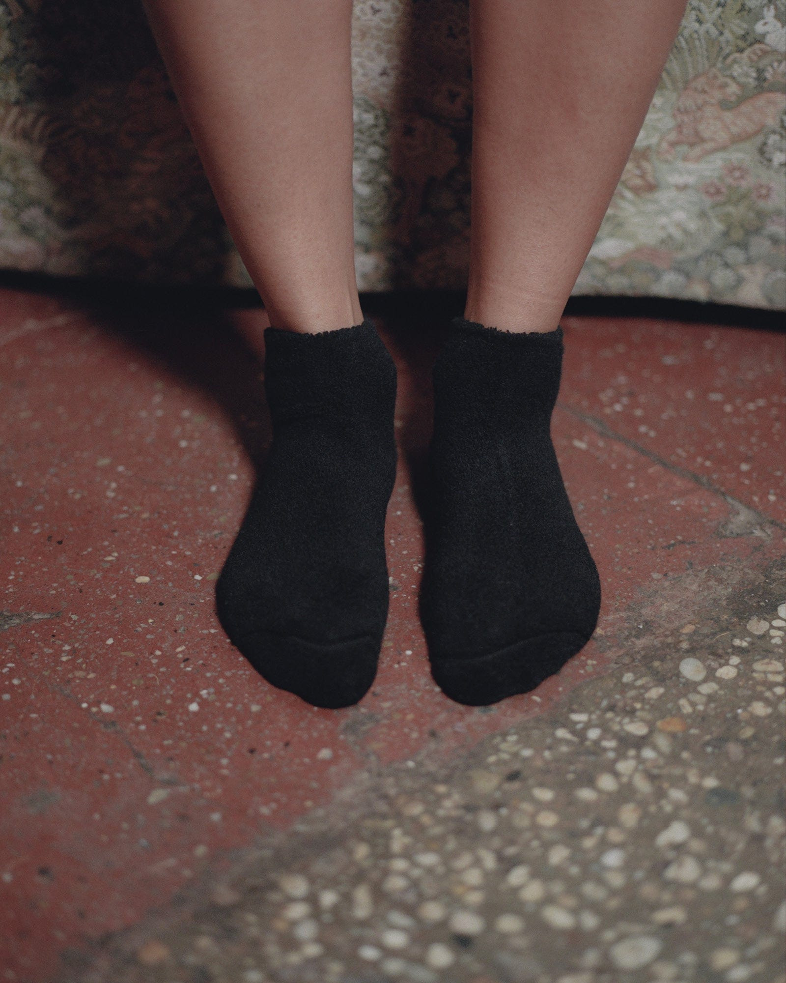Buckle Ankle Socks - Textured Organic Cotton - 1
