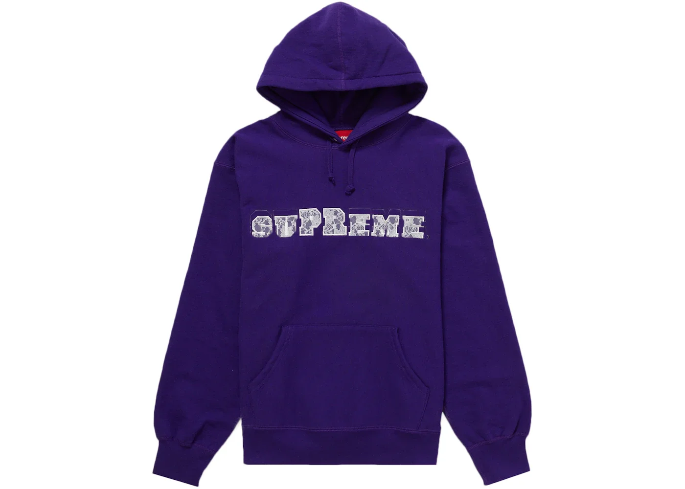 Supreme Lace Hooded Sweatshirt Purple - 1