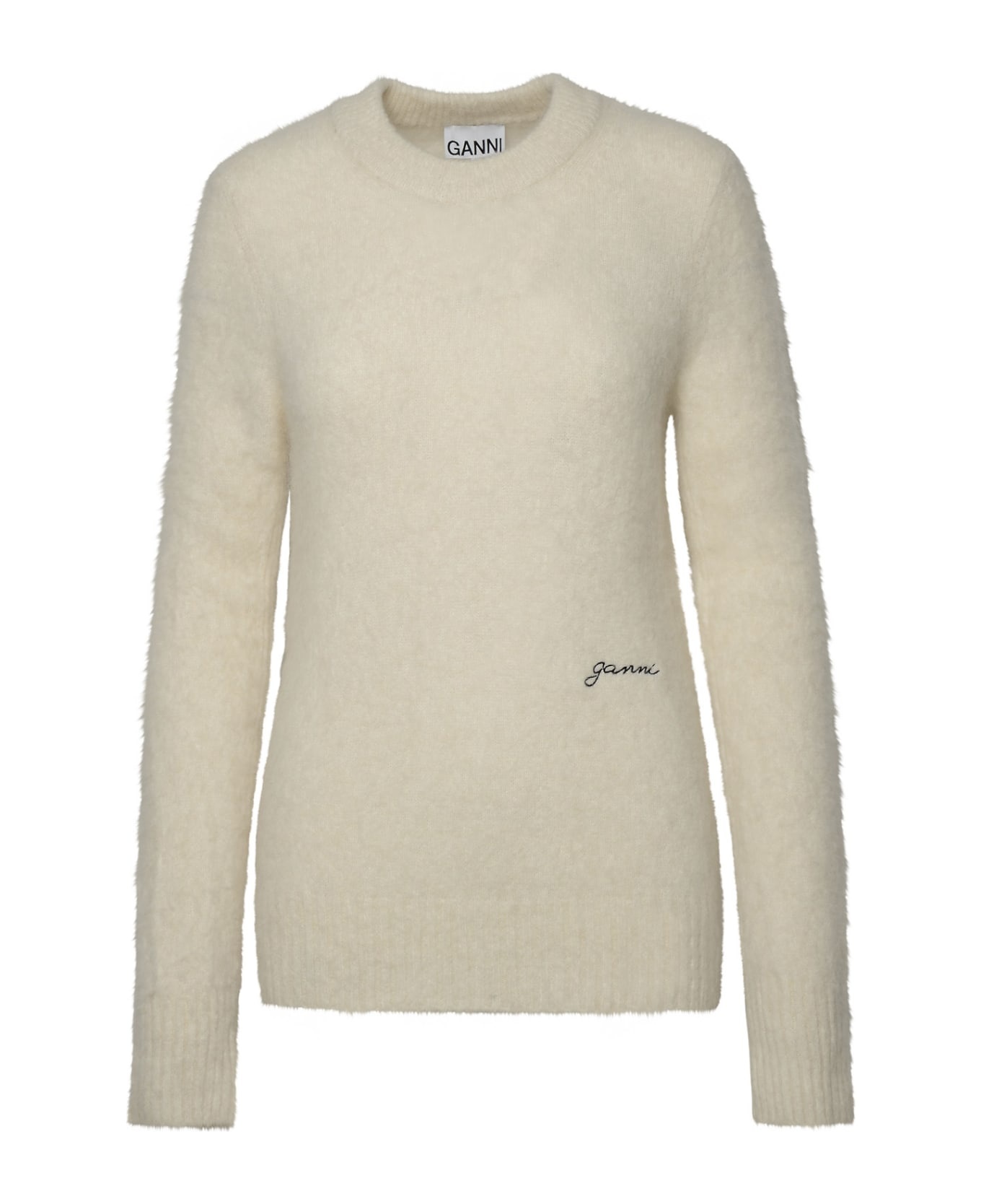 Ivory Brushed Alpaca Sweater - 1