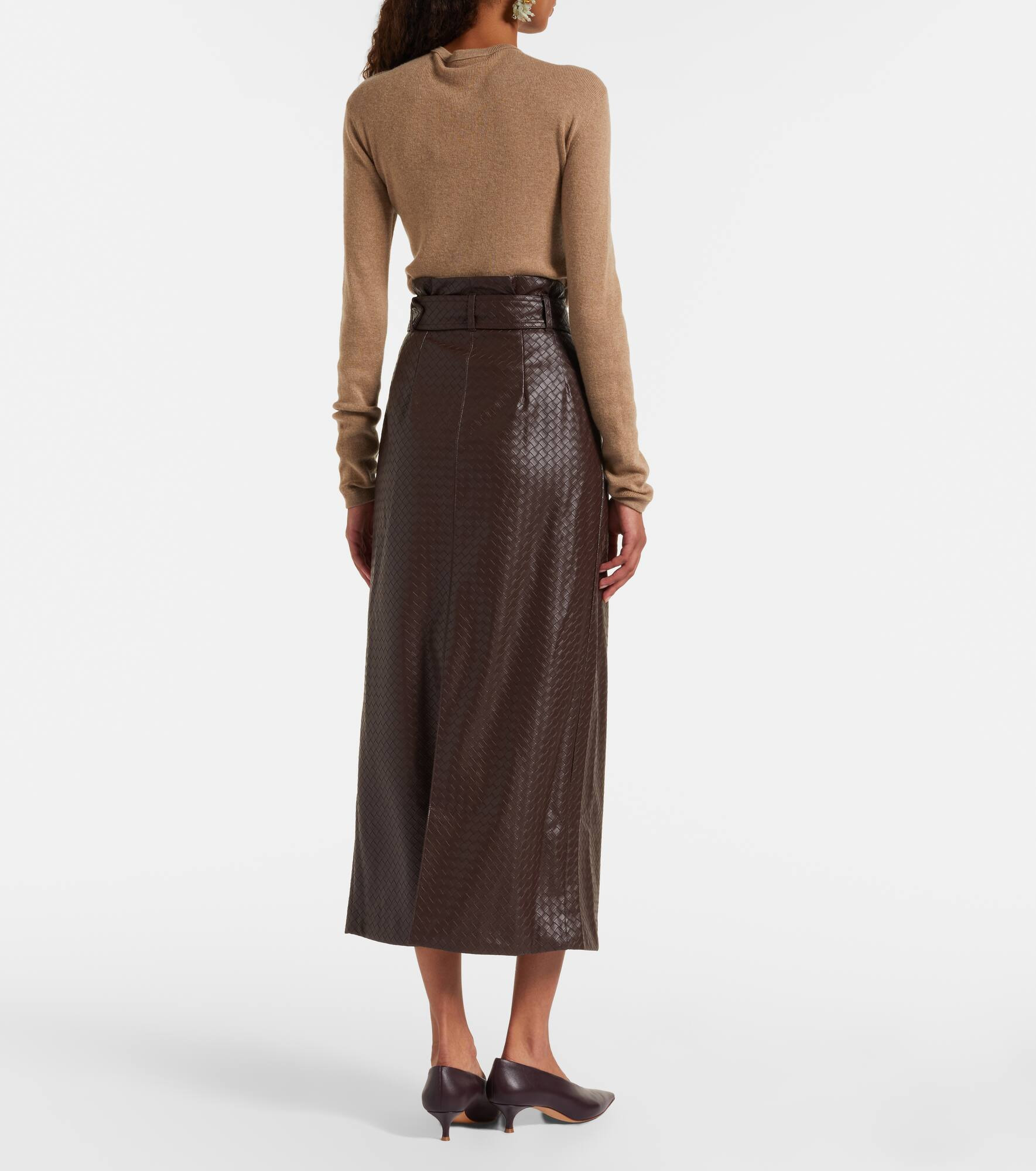 Anatta belted woven midi skirt - 3
