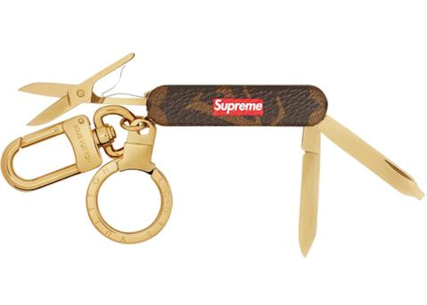 Louis Vuitton x Supreme Pocket Knife Key Chain Brown - 3