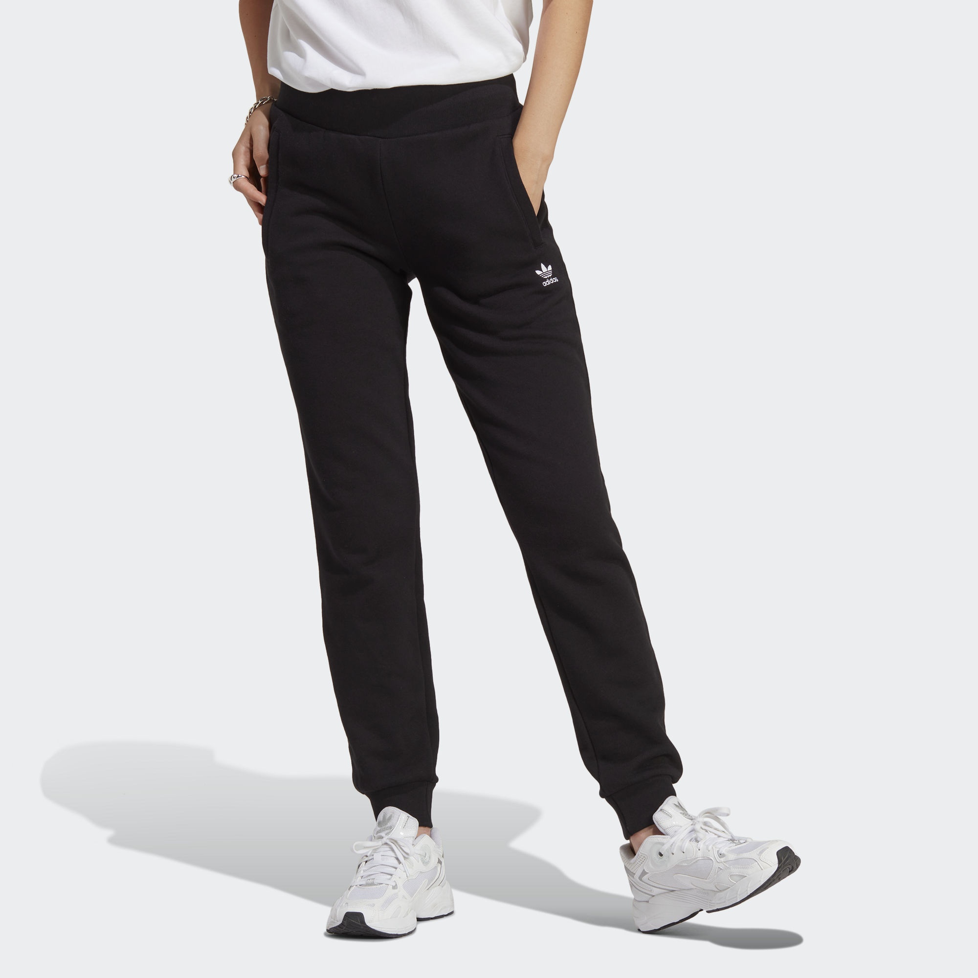 (WMNS) adidas Adicolor Essentials Slim Joggers 'Black' IA6479 - 3