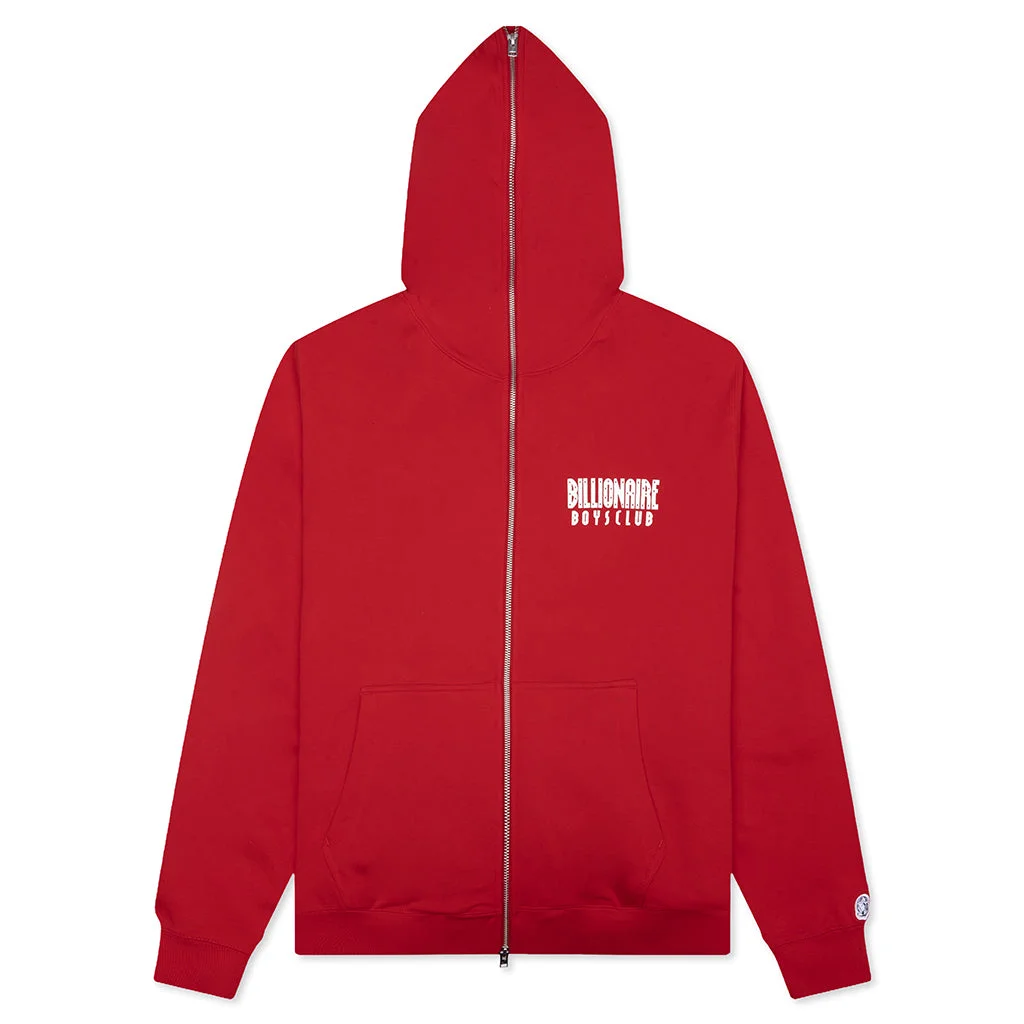 ASTRO ZIP HOODIE - RED - 1