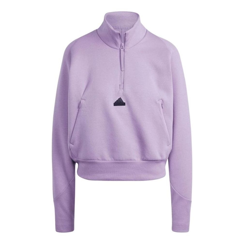 (WMNS) adidas ZNE Quarter-Zip Track Jacket 'Purple' IS3899 - 1