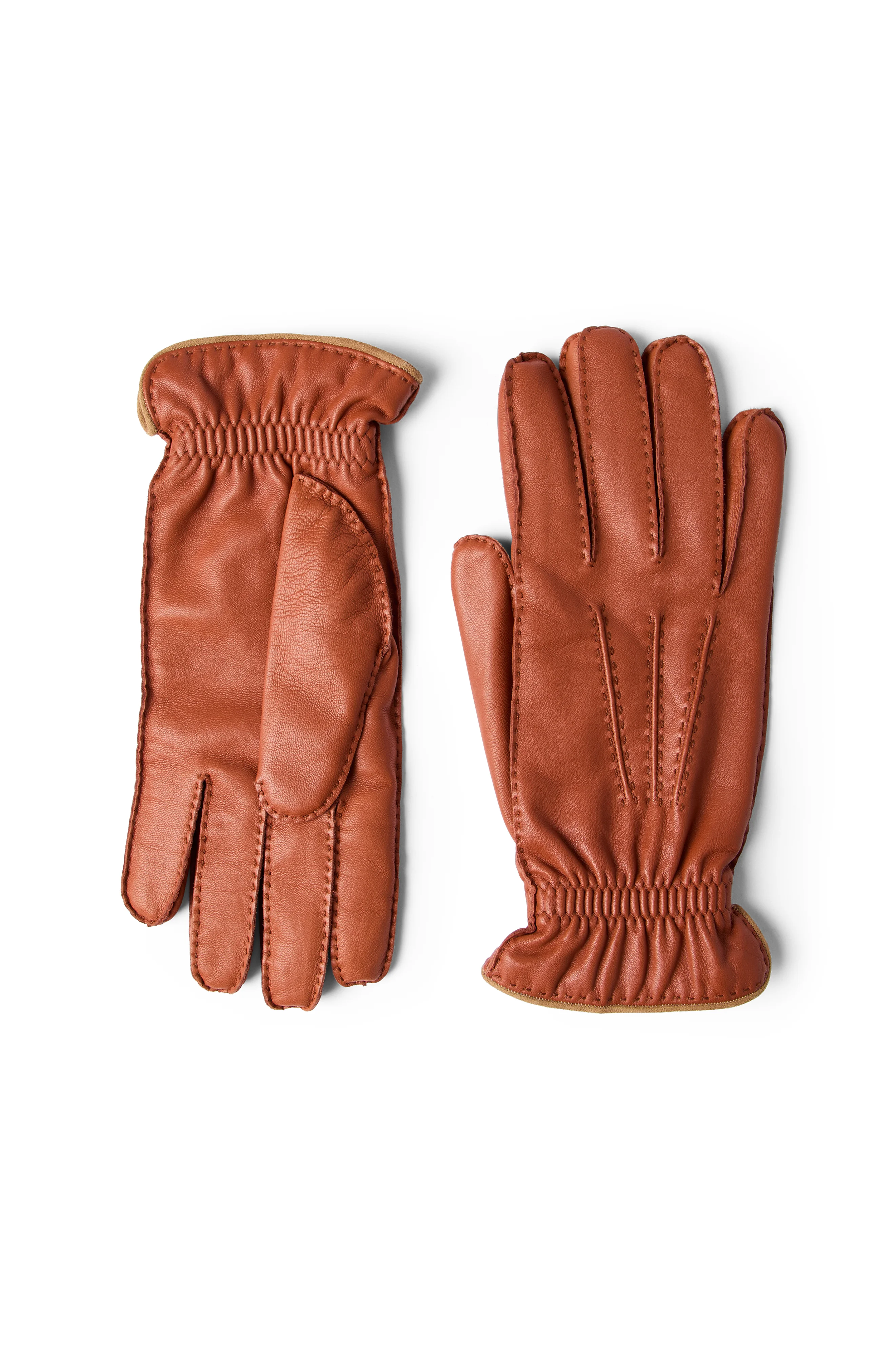 Brunello Cucinelli Nappa leather gloves in Brown at Nordstrom - 1