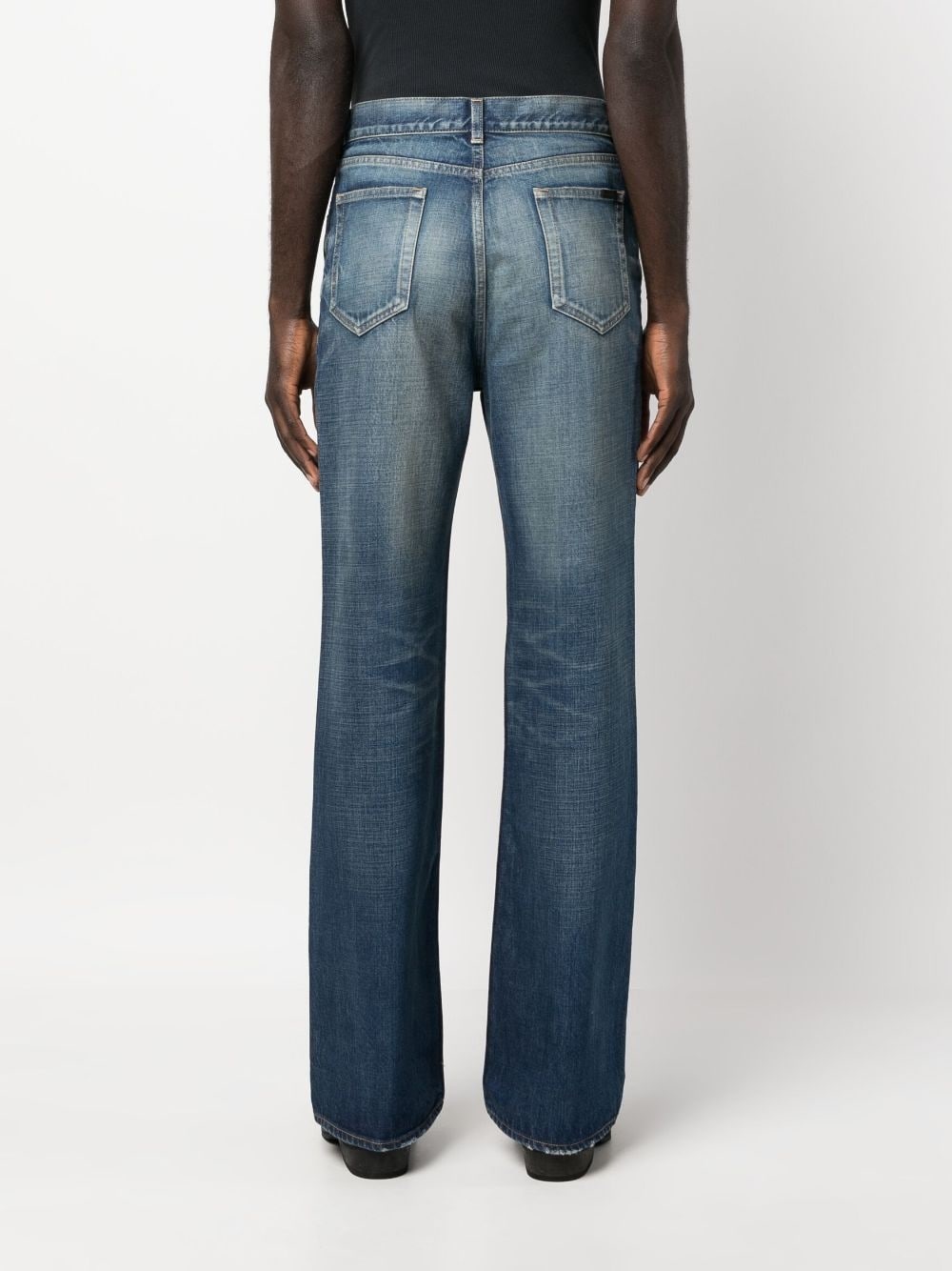 70's whiskering-effect bootcut jeans - 4